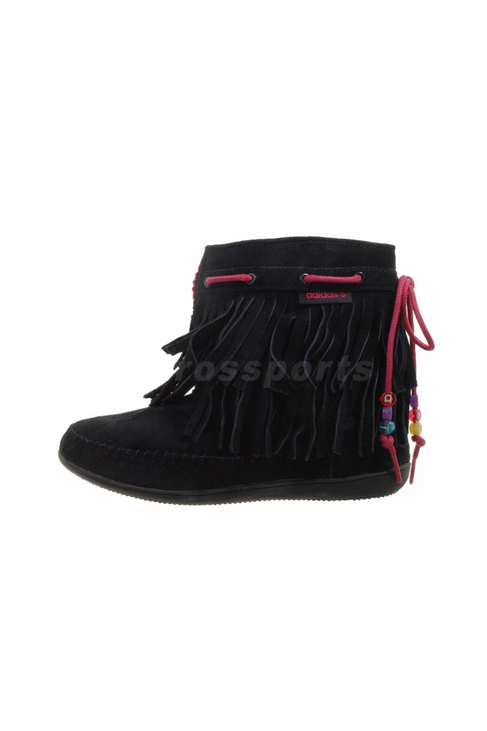 Adidas Neo Qt Frills - дамски ботуши от естествен велур - черно